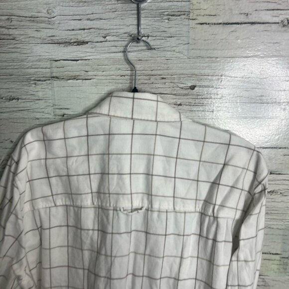 Everlane jacket shirt shacket White Grid Pattern Womens Shirt size large - Picture 7 of 8